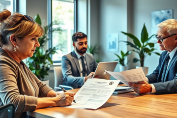 Un homme examinant des documents pour l'approbation de son prêt personnel.