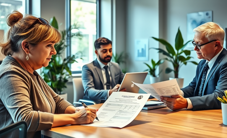 Un homme examinant des documents pour l'approbation de son prêt personnel.