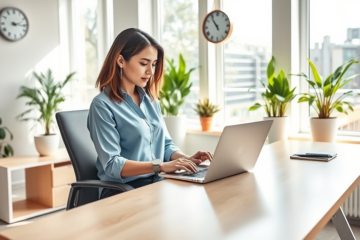 Une personne utilisant un outil en ligne pour simuler un prêt personnel.