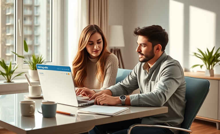 Image illustrant un prêt immobilier en ligne, représentant la facilité et la rapidité des démarches