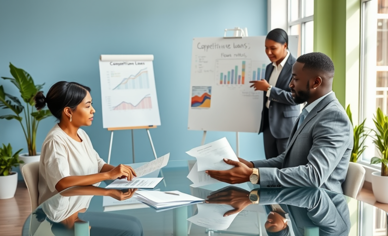 Un homme examine des options de prêt personnel avec ATB Financial.
