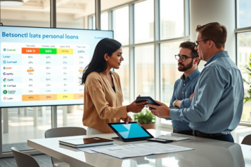 Illustration des options de prêts personnels avec Borrowell et comparaison des taux d'intérêt.